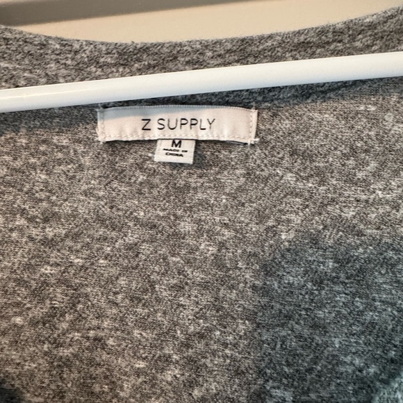 Z Supply Heather Gray Knit Knotted Tee shirt Dress - Picture 3 of 3